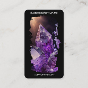 Healing Crystals Paars Crystal Amethyst Visitekaartje