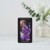 Healing Crystals Paars Crystal Amethyst Visitekaartje (Staand voorkant)