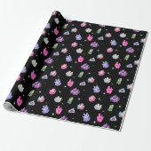 Healing Crystals Wrapping Paper Cadeaupapier (Uitgerold)