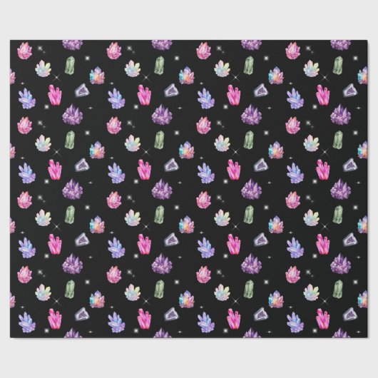 Healing Crystals Wrapping Paper Cadeaupapier (Zoom)