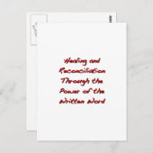 Healing en verzoening briefkaart (Voorkant / Achterkant)