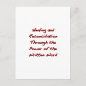 Healing en verzoening briefkaart (Voorkant)