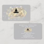 *~* Healing Energy Gold Woman Yoga Lotus Business Visitekaartje (Voorkant / Achterkant)