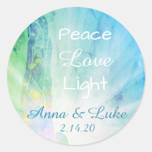 *~* Healing Energy Hand - Vrede Liefde Licht Ronde Sticker