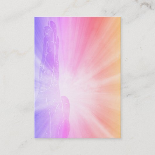 *"~* Healing Energy Hands Directing Healing Rays Visitekaartje (Voorkant)