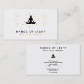 *~* Healing Energy Hands Woman Lotus Pose Visitekaartje (Voorkant / Achterkant)