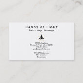 *~* Healing Energy Hands Woman Lotus Pose Visitekaartje (Achterkant)