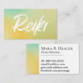 *~* Healing Energy Reiki Master Reiki Practitioner Visitekaartje (Voorkant / Achterkant)