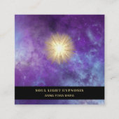 *~* Healing Energy Sun Burst Universe Cosmic Stars Vierkante Visitekaartje (Voorkant)