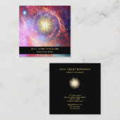 *~* Healing Energy Sun Burst Universe Nebula Stars Vierkante Visitekaartje (Voorkant / Achterkant)