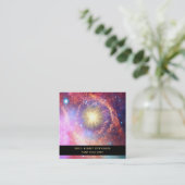 *~* Healing Energy Sun Burst Universe Nebula Stars Vierkante Visitekaartje (Staand voorkant)