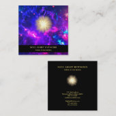 *~* Healing Energy Sun Burst Universe Star Galaxy Vierkante Visitekaartje (Voorkant / Achterkant)