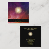 *~* Healing Energy Sun Burst Universe Stars Cosmic Vierkante Visitekaartje (Voorkant / Achterkant)