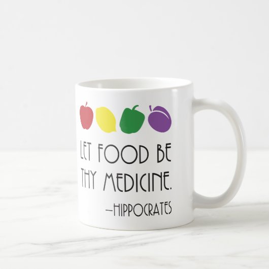 Healing Food Hippocrates Quote Koffiemok (Rechts)