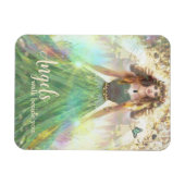 Healing Green Forest Angel – Engelen lopen naast j Magneet (Horizontaal)