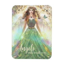 Healing Green Forest Angel – Engelen lopen naast j Magneet