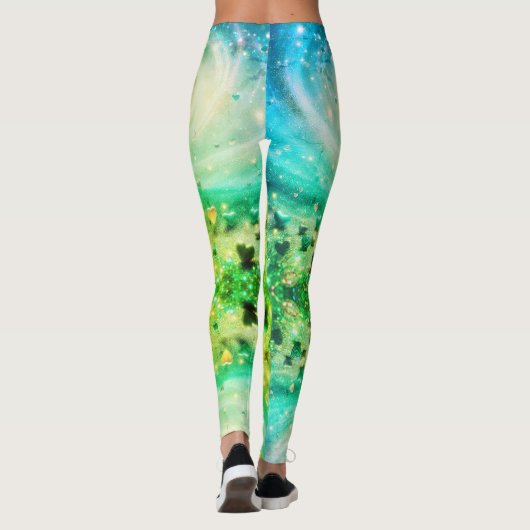 Healing Green: "Ik ben gezegend Groen" Leggings (Achterkant)