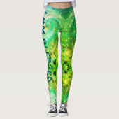 Healing Green: "Ik ben gezegend Groen" Leggings (Voorkant)