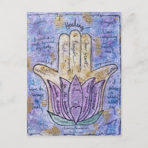Healing Hamsa Briefkaart