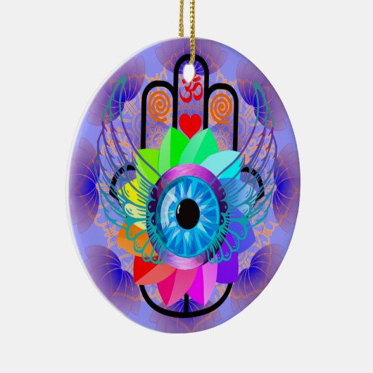 Healing Hamsa-ornament Keramisch Ornament (Rechts)