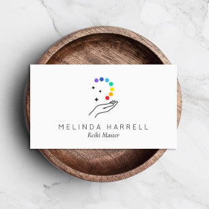 Healing Hand Logo Reiki, Genezer, Wellness Visitekaartje
