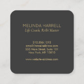 Healing Hand Logo Reiki, Massage, Wellness Grey Vierkante Visitekaartje (Achterkant)