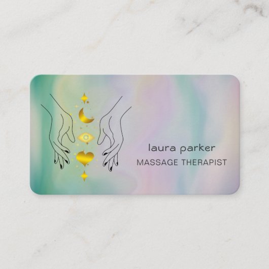 Healing Handen Massage Thearapist Holistische Fitn Visitekaartje (Voorkant)