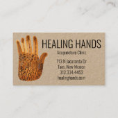 Healing Handen Waterverf Boho Kraft Visitekaartje (Achterkant)