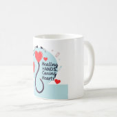 Healing Hands, Caring Hearts - Verpleegkundige en  Koffiemok (Voorkant rechts)