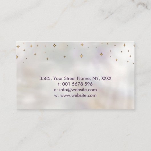 Healing Hands - Chakras - Lotus on Moeder parel Visitekaartje (Achterkant)