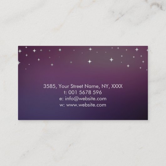 Healing Hands - Chakras - Lotus Petal Business Car Visitekaartje (Achterkant)