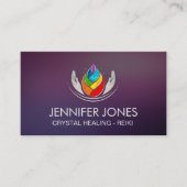 Healing Hands - Chakras - Lotus Petal Business Car Visitekaartje (Voorkant)