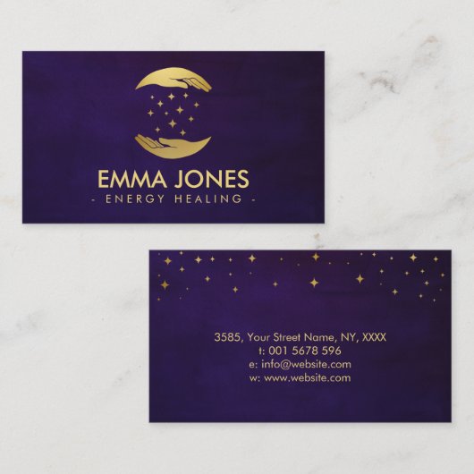 Healing Hands - Energiegroei Visitekaartje (Voorkant / Achterkant)