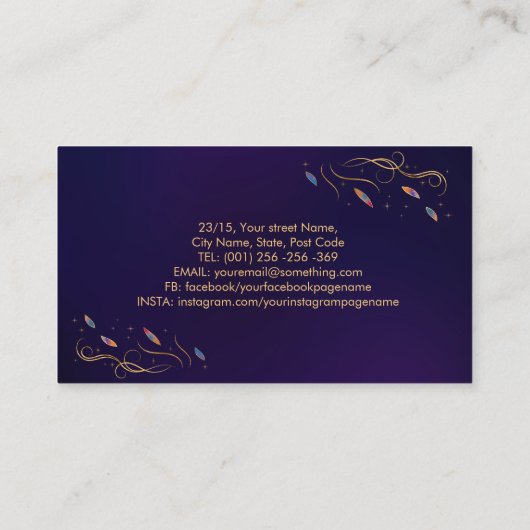 Healing Hands Energy Spiral Visitekaartje (Achterkant)