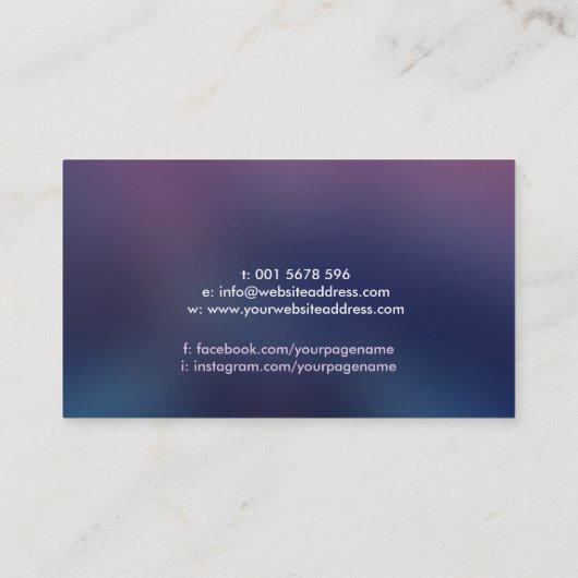 Healing Hands - Goddelijke Energie Healing - Reiki Visitekaartje (Achterkant)