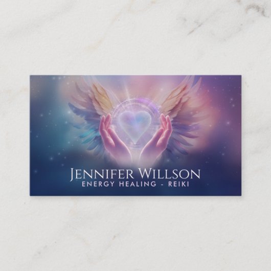 Healing Hands - Goddelijke Energie Healing - Reiki Visitekaartje (Voorkant)