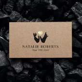 Healing Hands & Heart Massage Therapy Rustic Kraft Visitekaartje
