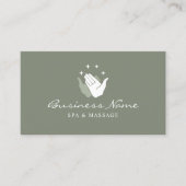 Healing Hands Massage Therapy SPA Sage Green Visitekaartje (Voorkant)
