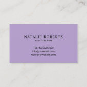 Healing Hands Massage Therapy Wellness SPA Paarse Visitekaartje (Achterkant)