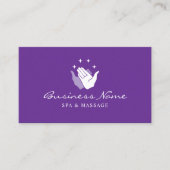 Healing Hands Massage Therapy Wellness SPA Paarse Visitekaartje (Voorkant)