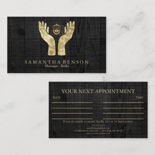 Healing Hands Symbool Chakra Reiki Practitioner Visitekaartje (Voorkant / Achterkant)