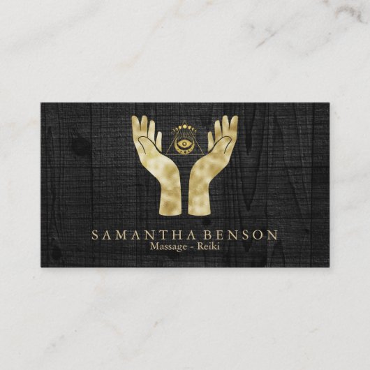 Healing Hands Symbool Chakra Reiki Practitioner Visitekaartje (Voorkant)