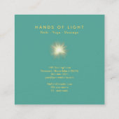 *~* Healing Hands Universe Cosmic Stars Lichten Vierkante Visitekaartje (Achterkant)