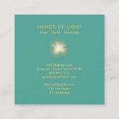*~* Healing Hands Universe kosmische sterren & lic Vierkante Visitekaartje (Achterkant)