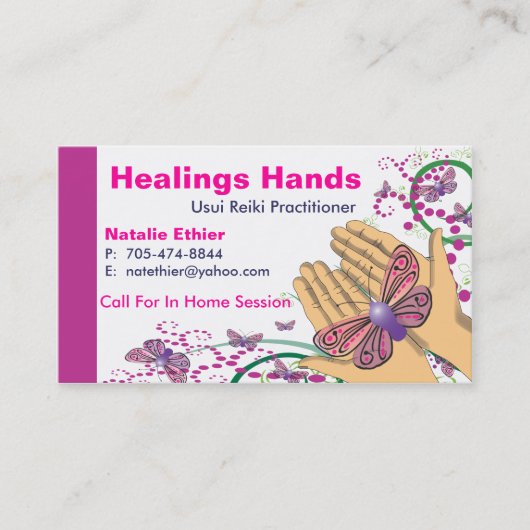 Healing Hands - Visitekaartje2 Visitekaartje (Voorkant)