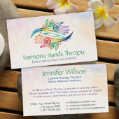 Healing Hands Waterverf Art Visitekaartje