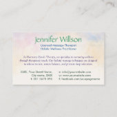 Healing Hands Waterverf Art Visitekaartje (Achterkant)