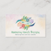 Healing Hands Waterverf Art Visitekaartje (Voorkant)