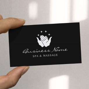 Healing Hands Wellness SPA Black Massage Therapy Visitekaartje