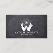 Healing Hands Wellness Spa Massage Therapy Chalk Visitekaartje (Voorkant)